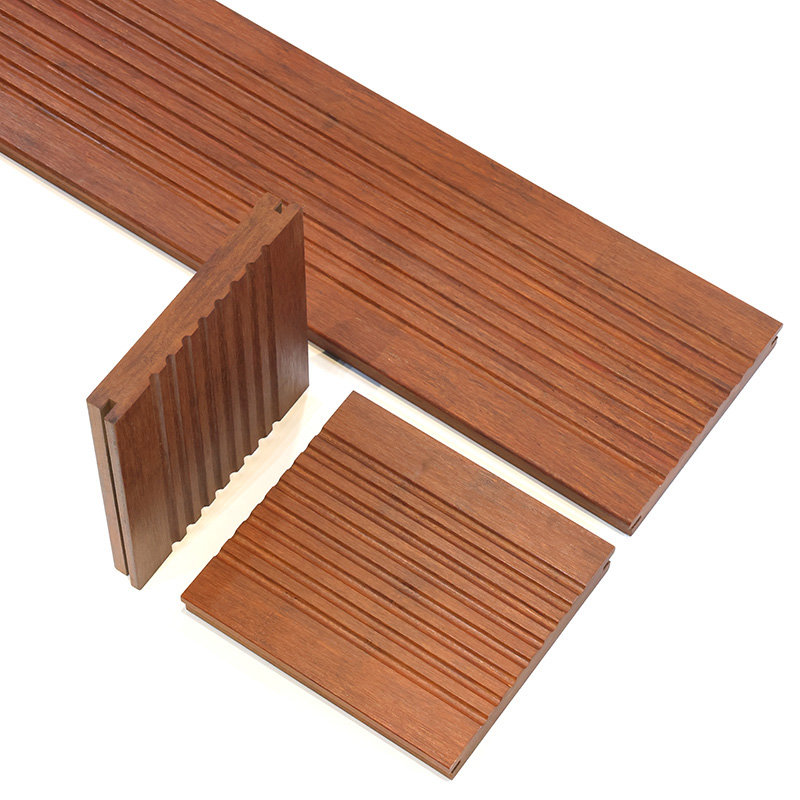 Decking di bambù esterno carbonizzato di colore marrone