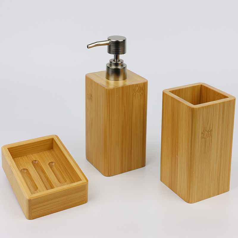 Accesorios de baño de bambú