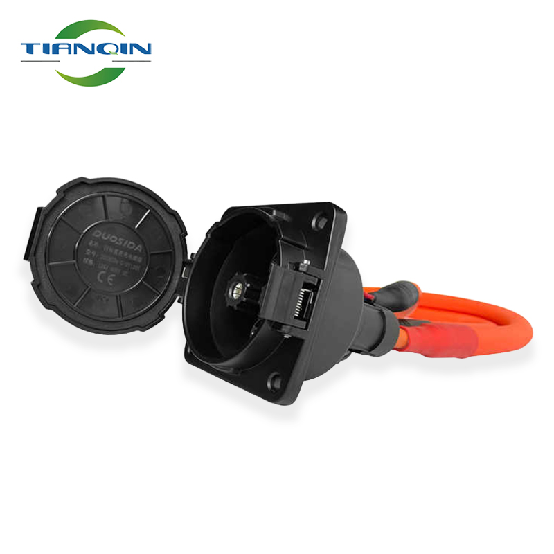 CHAdeMO Socket Inlet 125A 200A 65KW Fast EV Charger Cable DC 500V CHAdeMO Connector EVSE Plug Electric Car