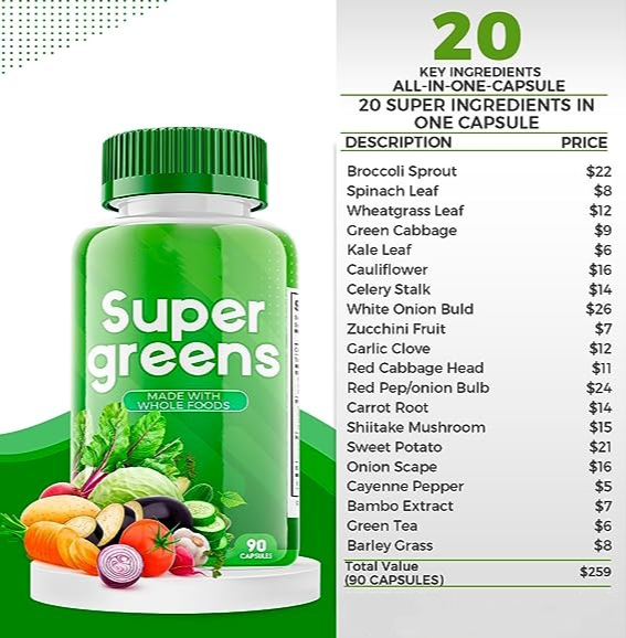 Super Fruit en Groentesupplementen – Biologische Hele Superfood Vitaminen & Mineralen – 90 Veggie en 90 Fruit Capsules voor Dames, Heren, En Kinderen.