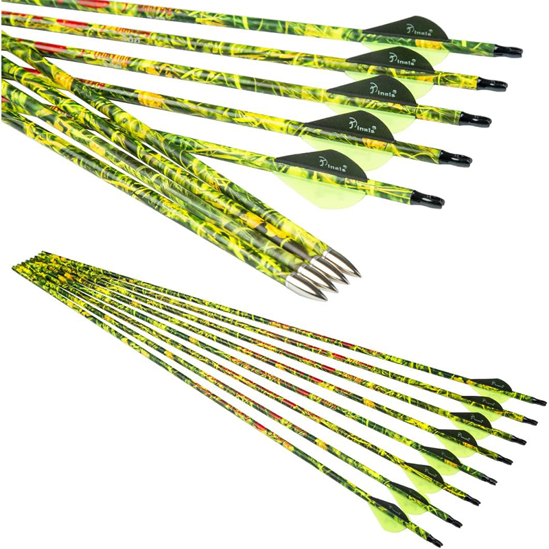 Archery Hunting Carbon Arrows for Compound  reverse  Bow 300 340 400 Spine 28 30 Inch Arrow Shaft