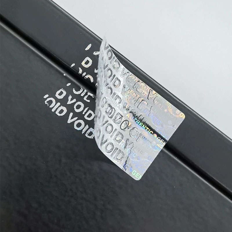 VOID message holographic sticker