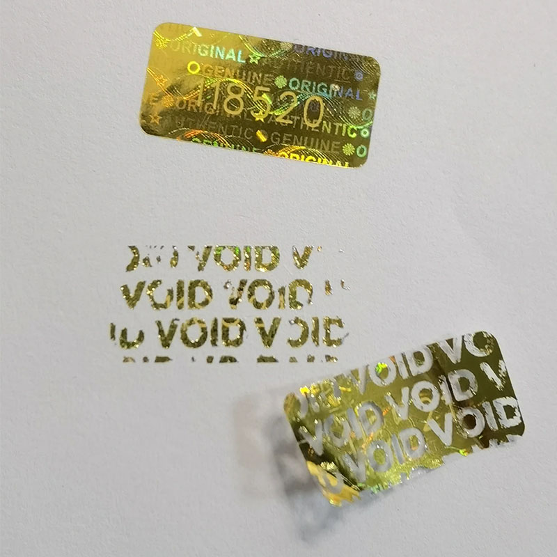 VOID message holographic sticker