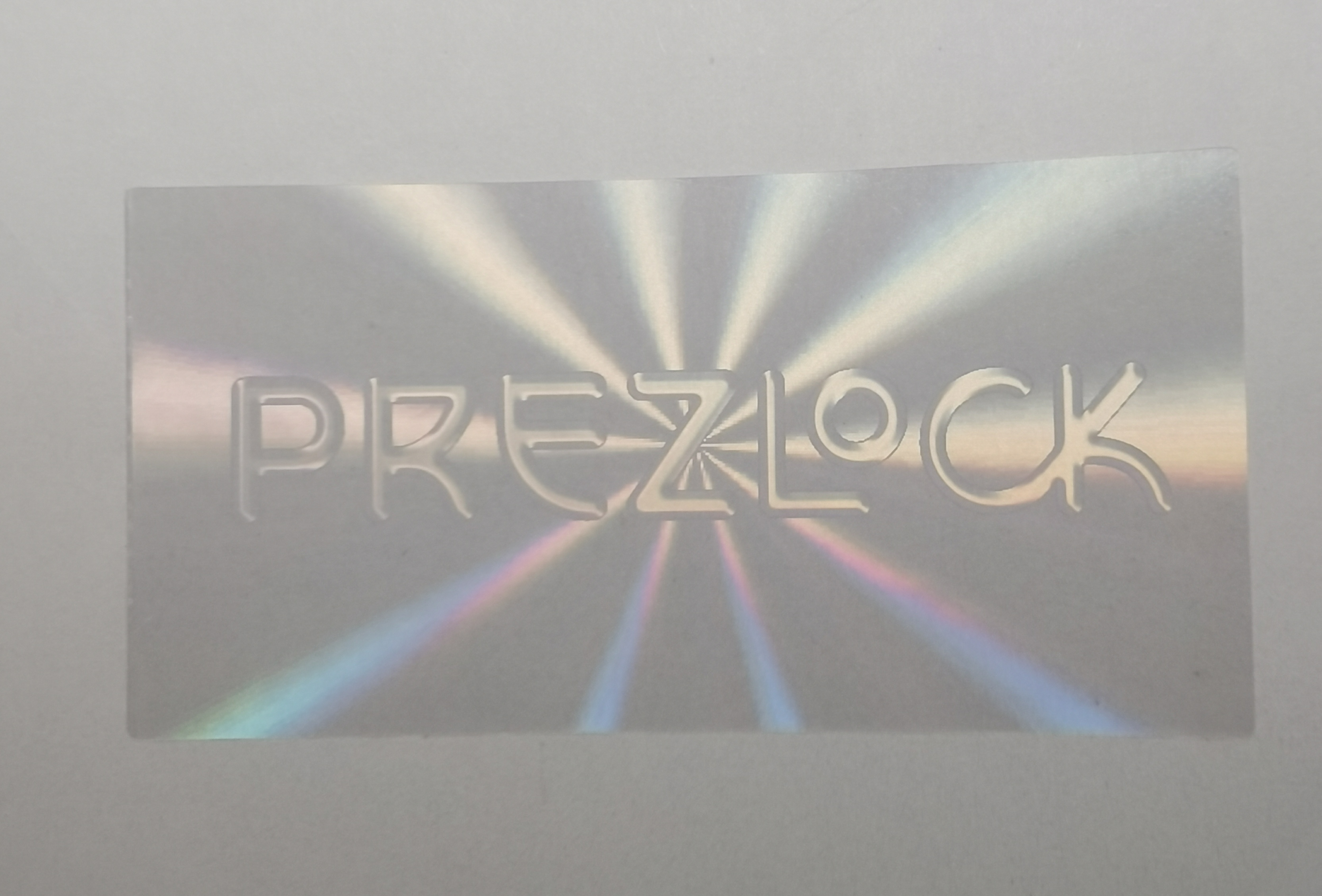 Transparent holographic sticker