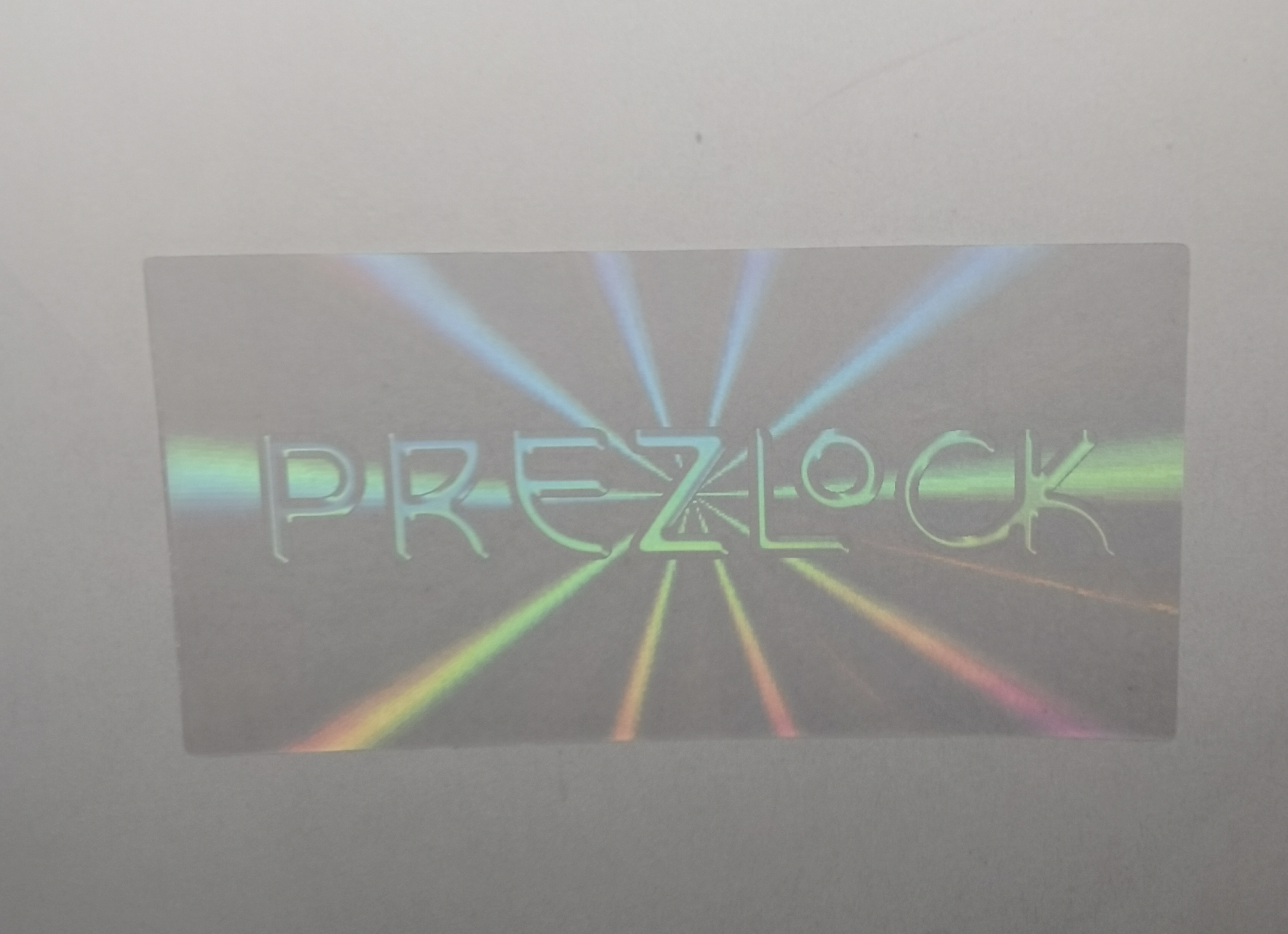 Transparent holographic sticker