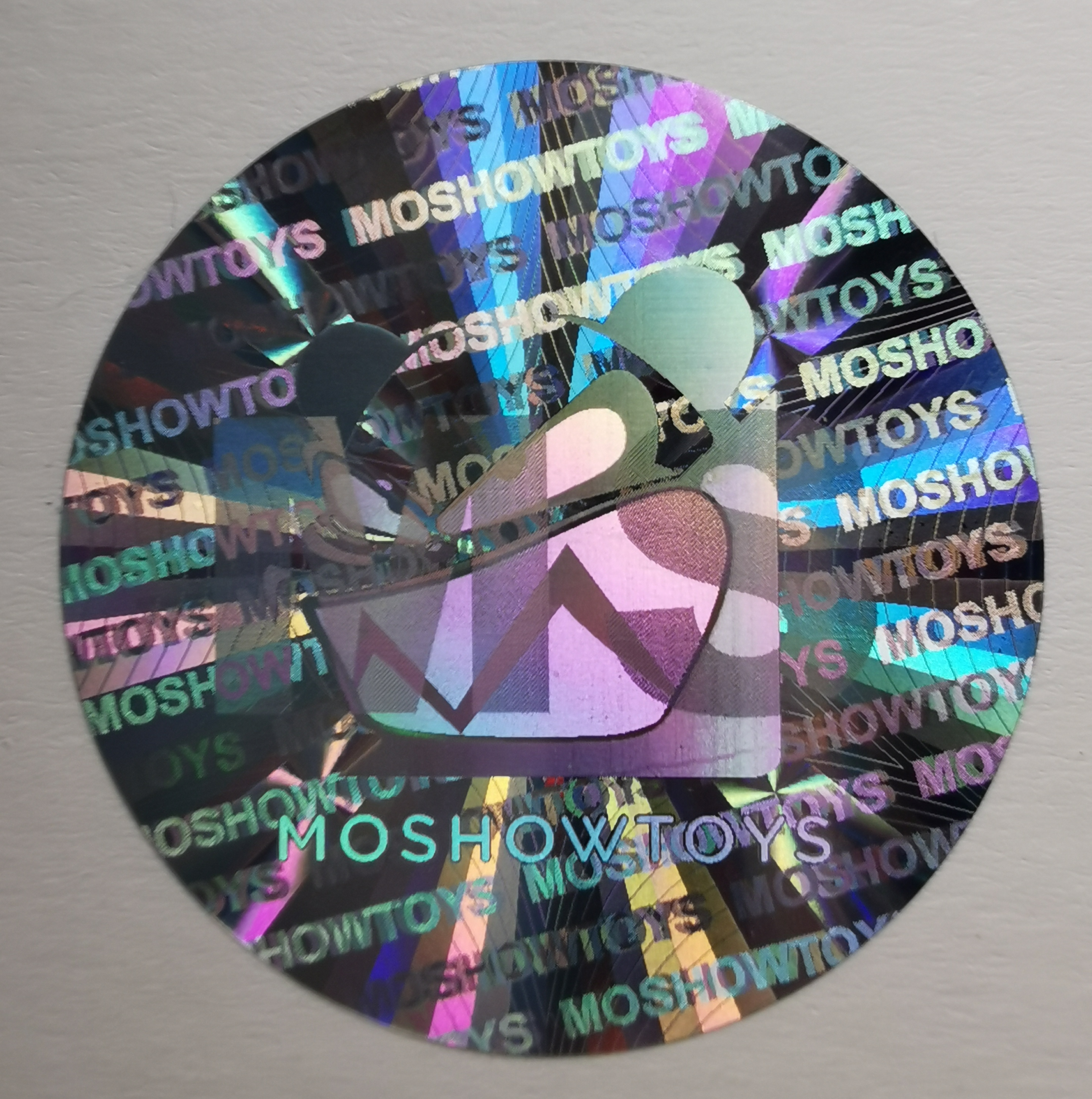 Dual channel holographic sticker