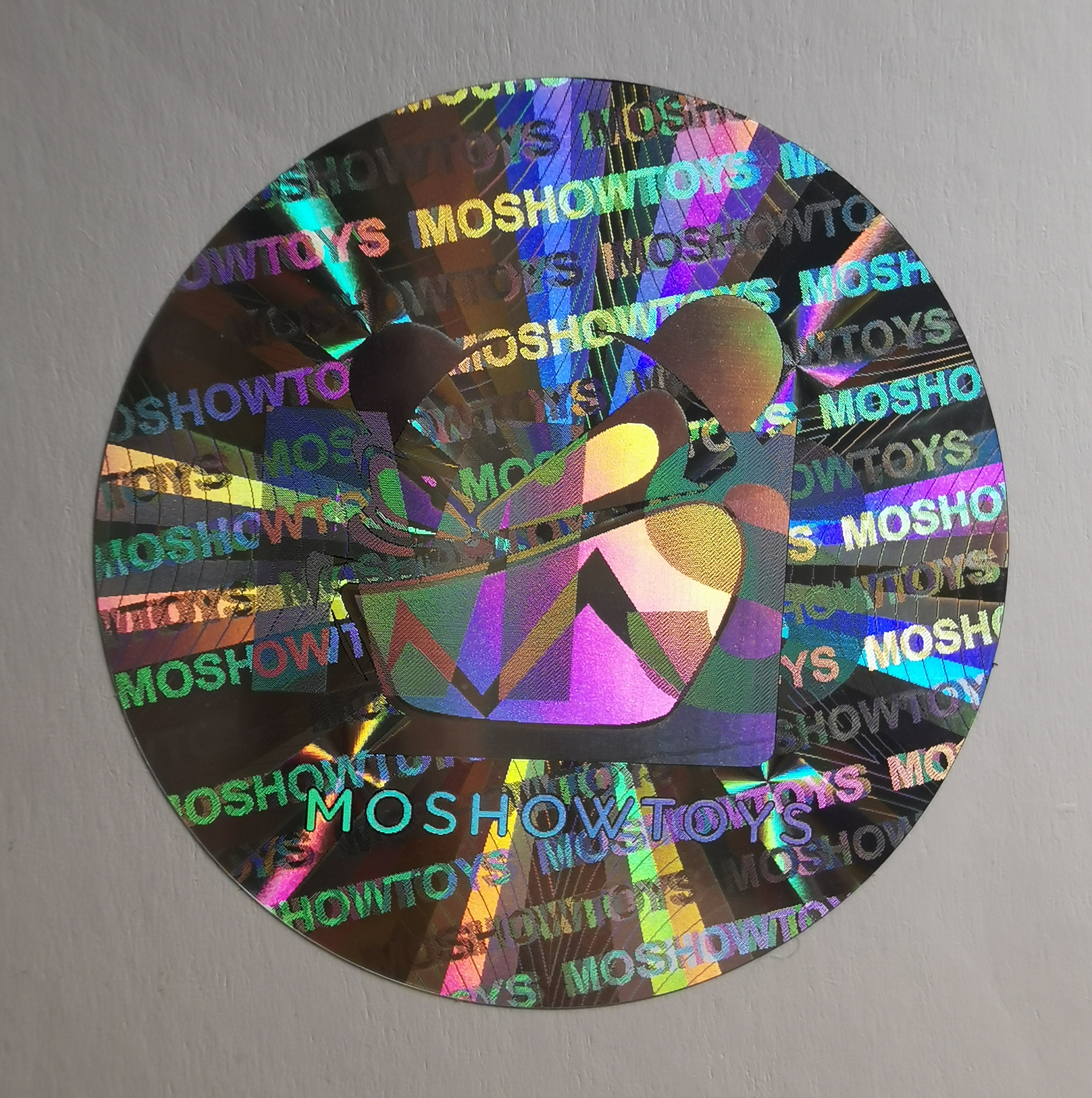 Dual channel holographic sticker