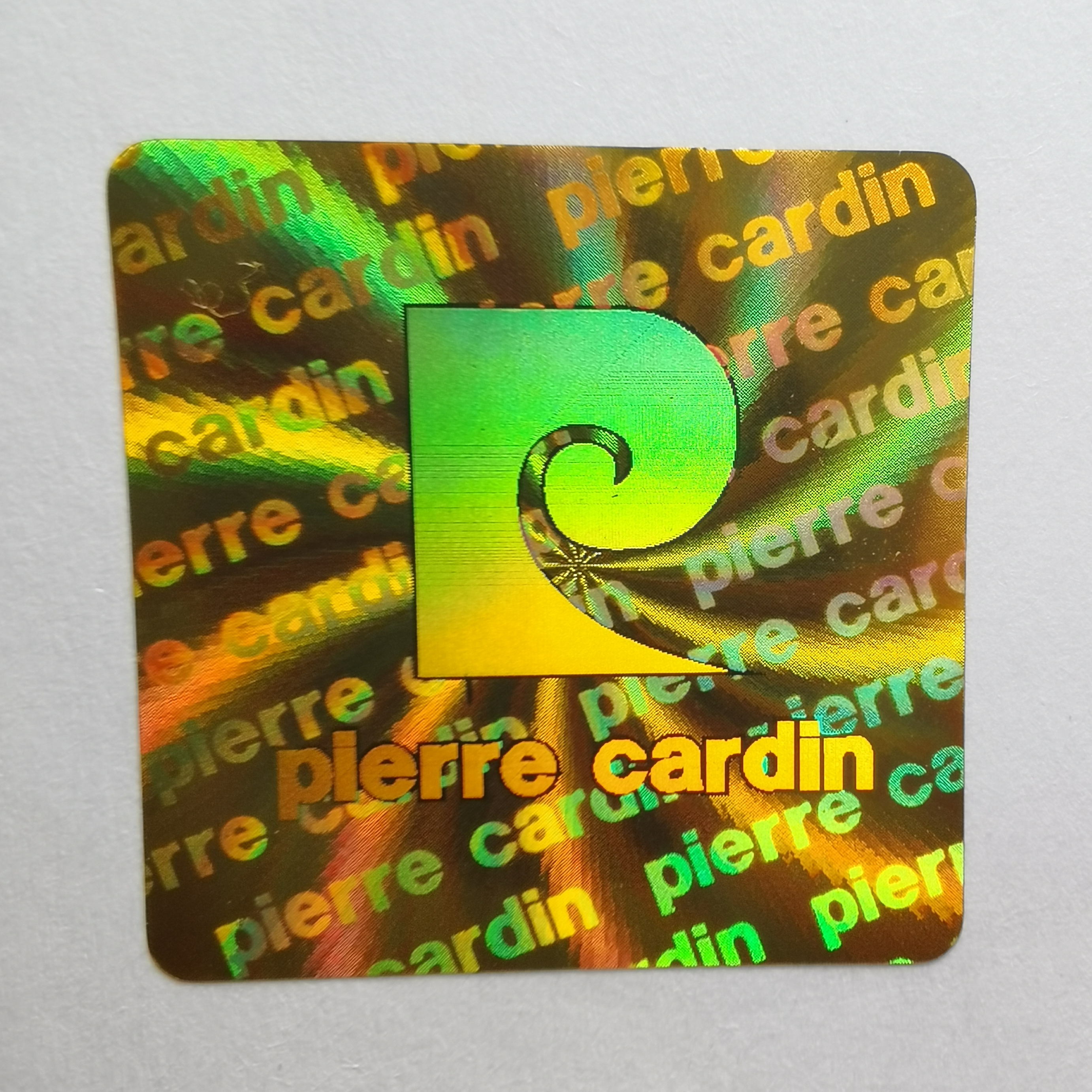 Gold dot matrix holographic sticker