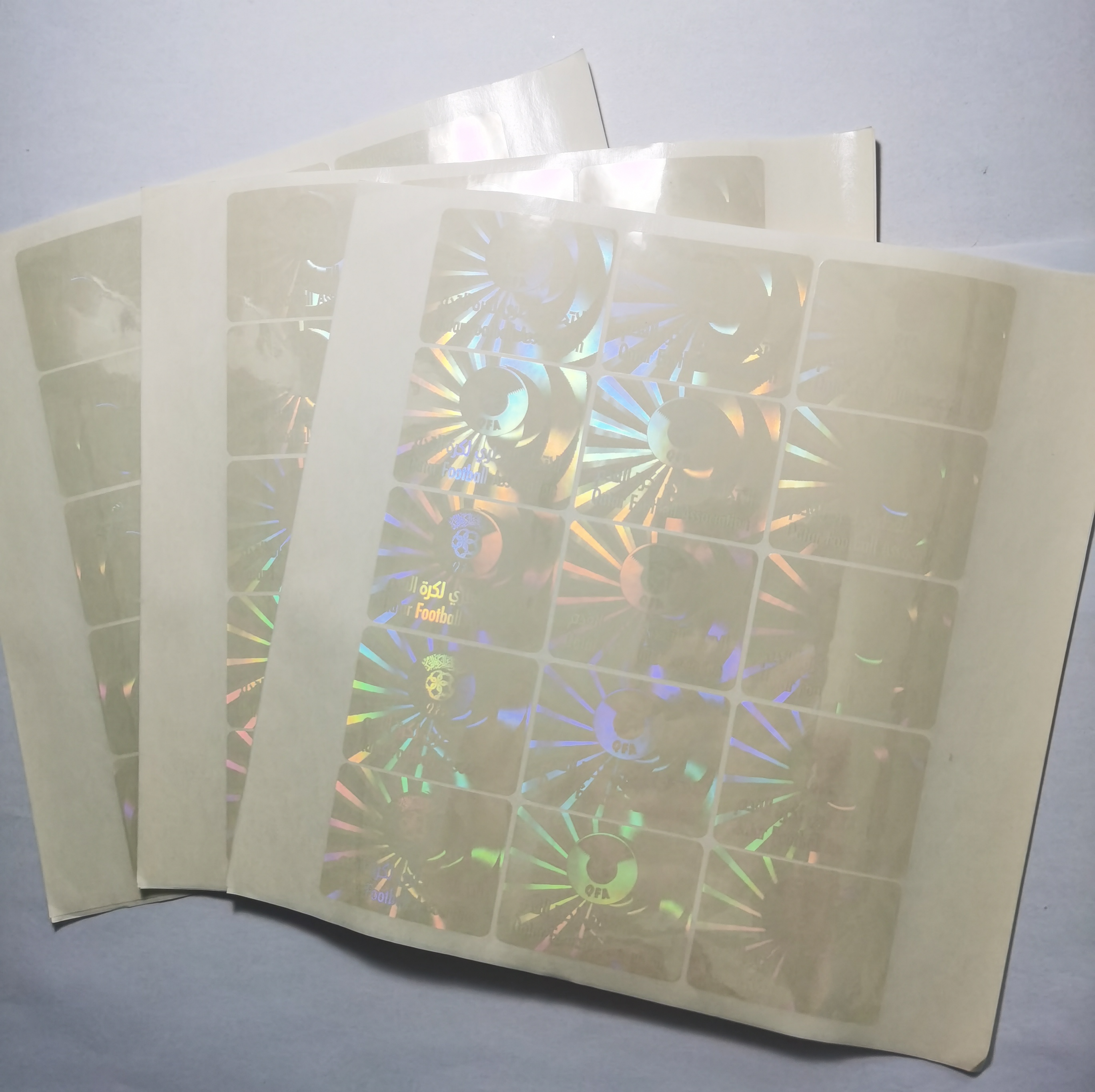 A variety of holographic sticker material color selection