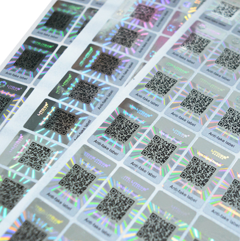 Holographic Label with Serial number and Scratch Layer