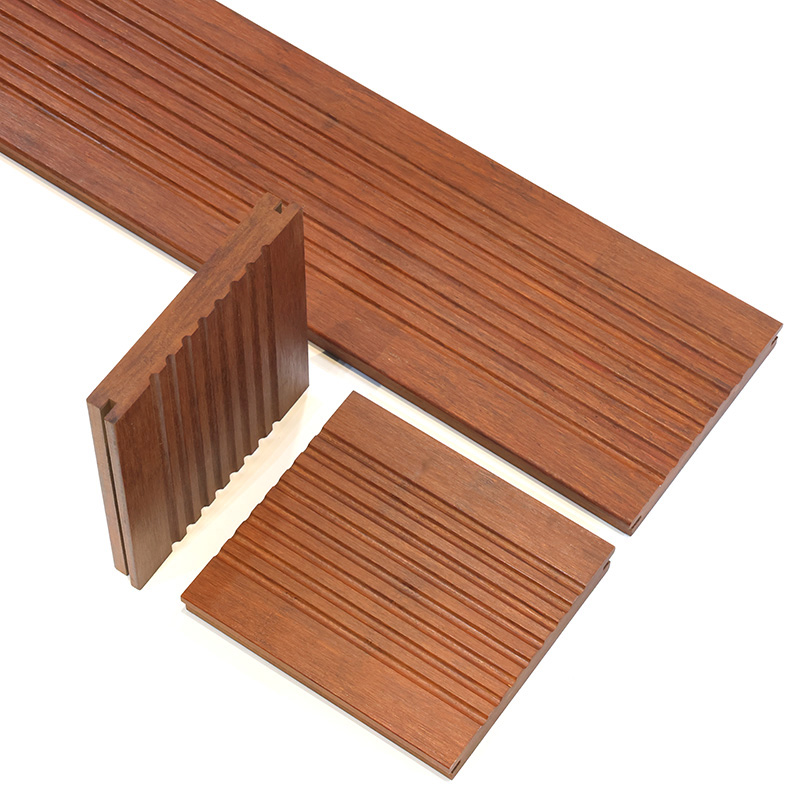 Brown Color Light Carbonized Outdoor Bamboo Decking