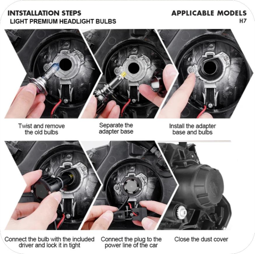 K6   6 Sides LED Headlight With Mini Size Easy To Install